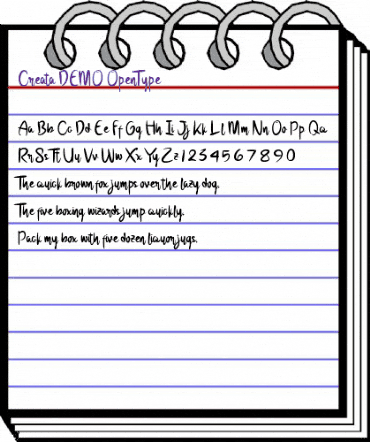 Creata DEMO Regular animated font preview