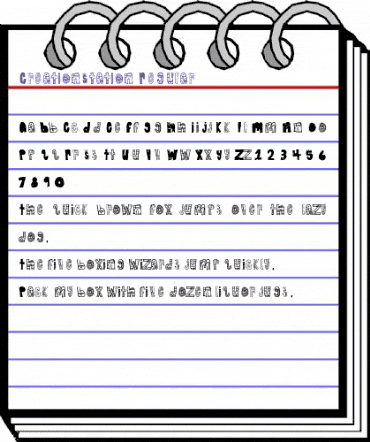 CreationStation Regular animated font preview