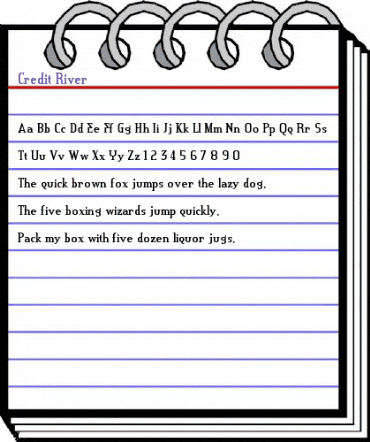 Credit River Regular animated font preview Credit River Regular animated font preview