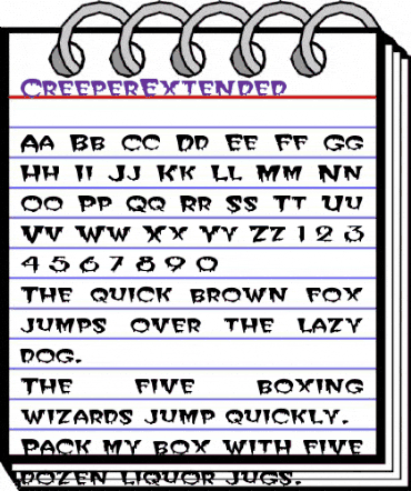 CreeperExtended Regular animated font preview CreeperExtended Regular animated font preview