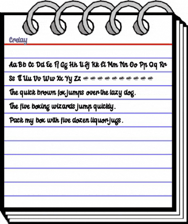 Crelay Regular animated font preview Crelay Regular animated font preview
