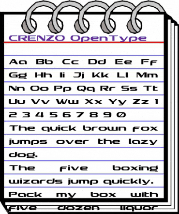 CRENZO Regular animated font preview