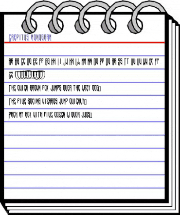 Crepitus monogram animated font preview