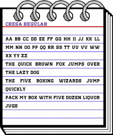 Cresa Regular animated font preview