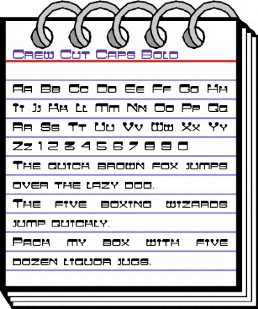 Crew Cut Caps Bold Bold animated font preview