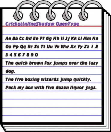 CricketInlineShadow Regular animated font preview CricketInlineShadow Regular animated font preview