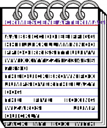 Crimescene Afterimage Crimescene Afterimage animated font preview
