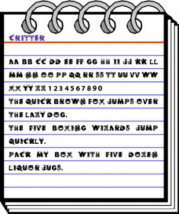 Critter Regular animated font preview Critter Regular animated font preview
