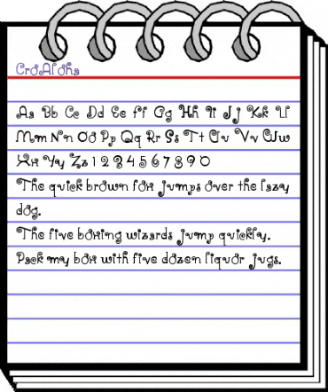 CroAloha Regular animated font preview