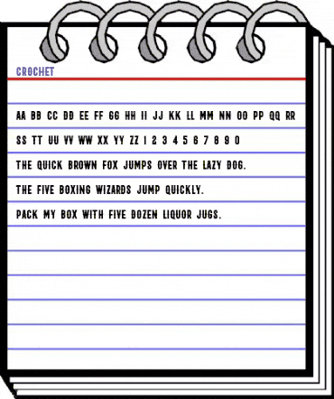 Crochet Regular animated font preview Crochet Regular animated font preview