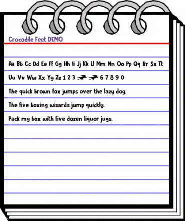 Crocodile Feet DEMO Regular animated font preview