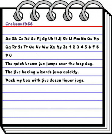 CroissantDEE Regular animated font preview CroissantDEE Regular animated font preview