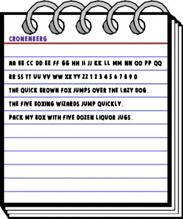 cronenberg Regular animated font preview