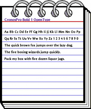 Cronos Pro Bold animated font preview Cronos Pro Bold animated font preview