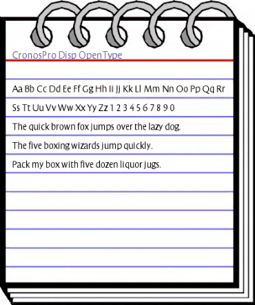 Cronos Pro Display animated font preview Cronos Pro Display animated font preview