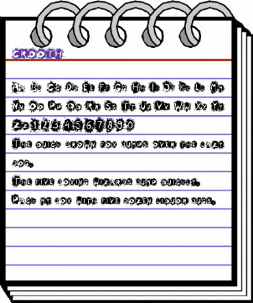 CROOTH Regular animated font preview CROOTH Regular animated font preview