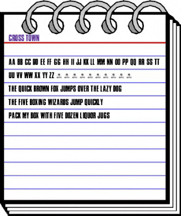 Cross Town Personal Use Regular animated font preview Cross Town Personal Use Regular animated font preview