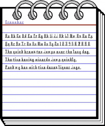 Crossbar Regular animated font preview Crossbar Regular animated font preview
