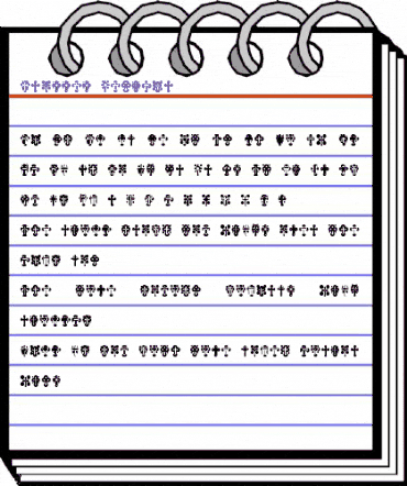 Crosses Regular animated font preview Crosses Regular animated font preview