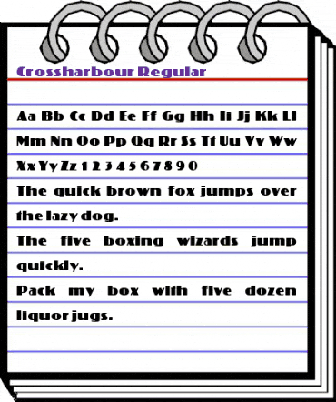 Crossharbour Regular animated font preview Crossharbour Regular animated font preview