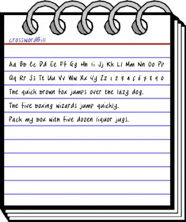 crosswordBill Regular animated font preview