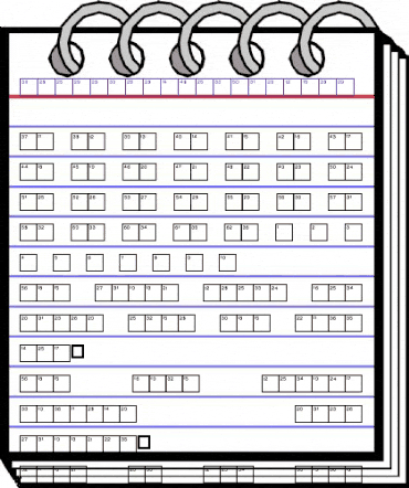 CrosswordLowNumbers Regular animated font preview