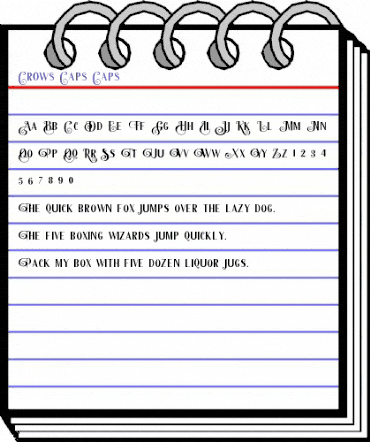 Crows Caps Caps animated font preview