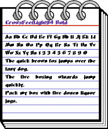CrowsFeetLight94 Bold animated font preview CrowsFeetLight94 Bold animated font preview