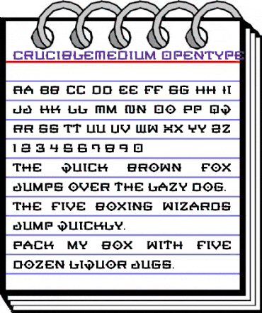 CrucibleMedium Regular animated font preview
