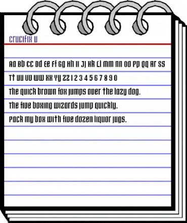 Crucifix U animated font preview