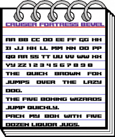 Cruiser Fortress Bevel Regular animated font preview Cruiser Fortress Bevel Regular animated font preview