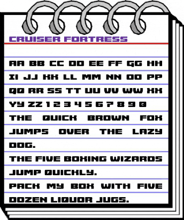Cruiser Fortress Regular animated font preview