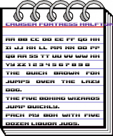 Cruiser Fortress Halftone Regular animated font preview