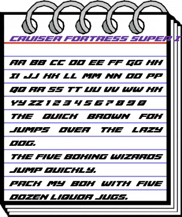 Cruiser Fortress Super-Italic Italic animated font preview Cruiser Fortress Super-Italic Italic animated font preview