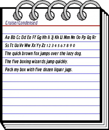 CruiserCondensed Regular animated font preview CruiserCondensed Regular animated font preview