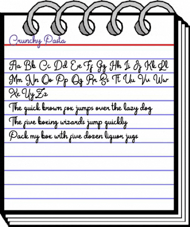 Crunchy Pasta Regular animated font preview Crunchy Pasta Regular animated font preview