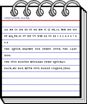 Crusader Dark animated font preview Crusader Dark animated font preview