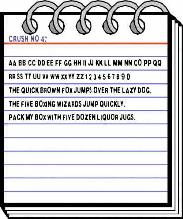Crush No. 47 Regular animated font preview Crush No. 47 Regular animated font preview