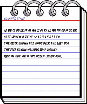Crushed Stone Regular animated font preview Crushed Stone Regular animated font preview