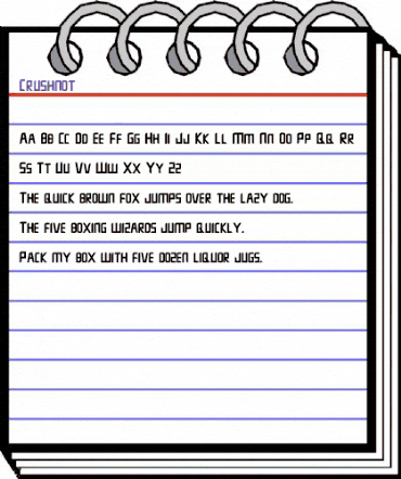 Crushnot Regular animated font preview Crushnot Regular animated font preview