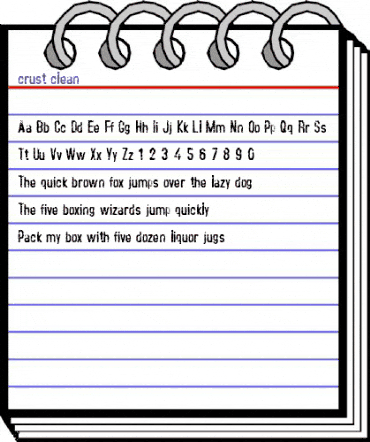 crust_clean crust_clean animated font preview