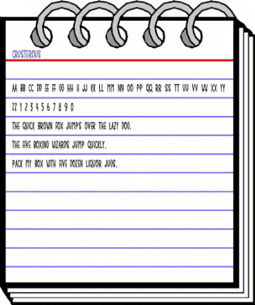 Crusterous Regular animated font preview Crusterous Regular animated font preview