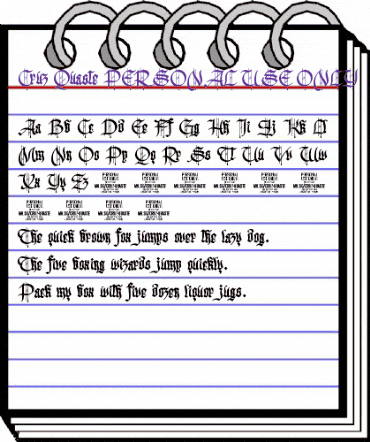 Cruz Quaste PERSONAL USE ONLY Regular animated font preview Cruz Quaste PERSONAL USE ONLY Regular animated font preview