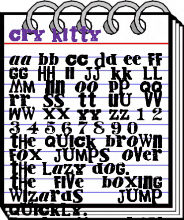Cry Kitty Regular animated font preview