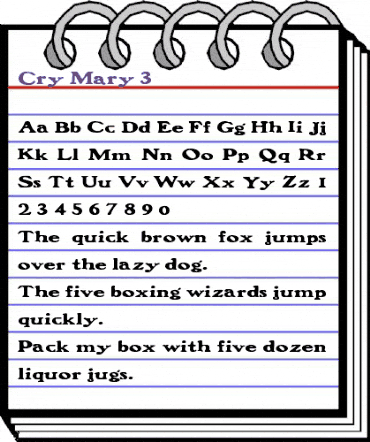 Cry Mary 3 Regular animated font preview Cry Mary 3 Regular animated font preview
