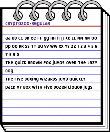 Cryptozoo Regular animated font preview Cryptozoo Regular animated font preview