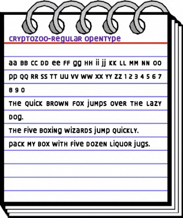 Cryptozoo Regular animated font preview Cryptozoo Regular animated font preview