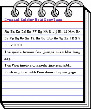 Crystal Soldier Bold animated font preview