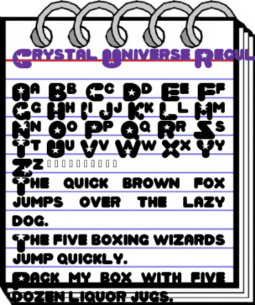 Crystal Universe Regular Regular animated font preview Crystal Universe Regular Regular animated font preview