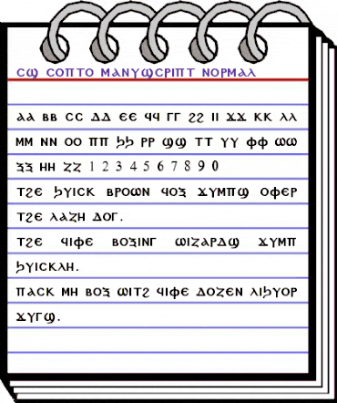 CS Copto Manuscript Normal Font Preview